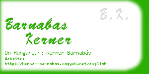 barnabas kerner business card